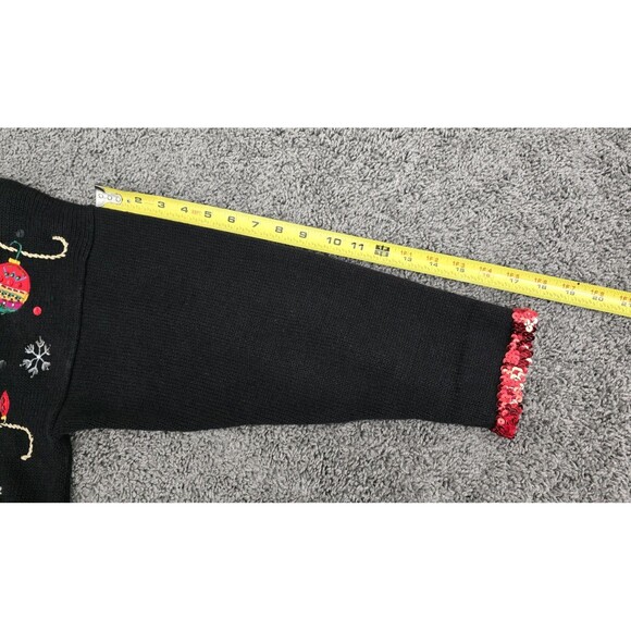 NutCracker Vintage Ugly Christmas Sweater Womens Size Medium Shoulder Pads - Picture 7 of 10